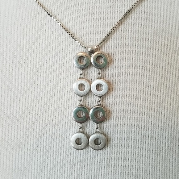 Sterling Silver Mini Circles Necklace - Picture 2 of 5